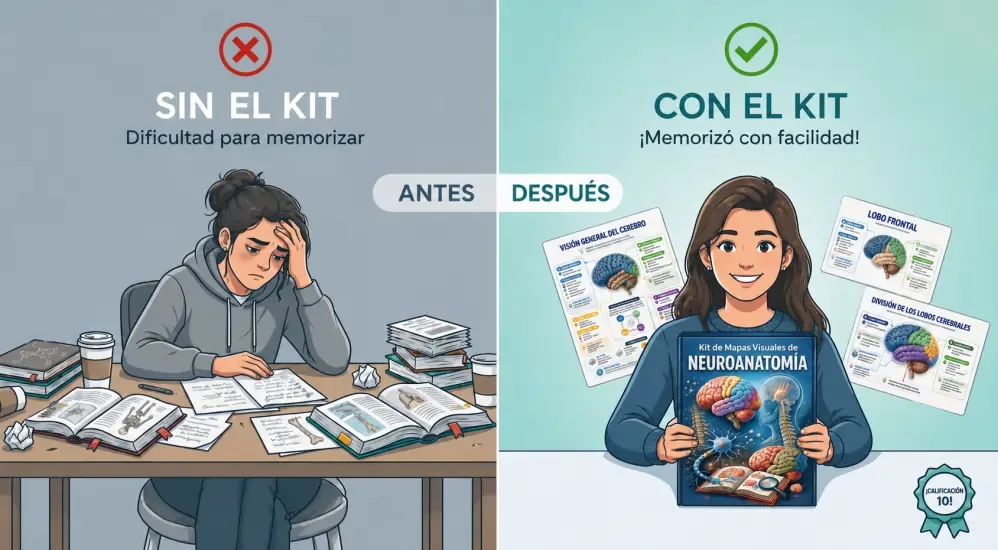 Antes sin el kit y después con los mapas visuales